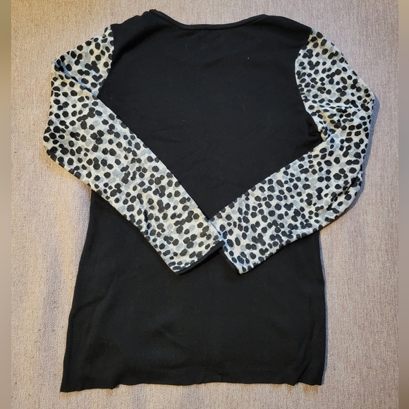 Nic + Zoe Leopard Print Cre Sweater SZ PP - Picture 2 of 4